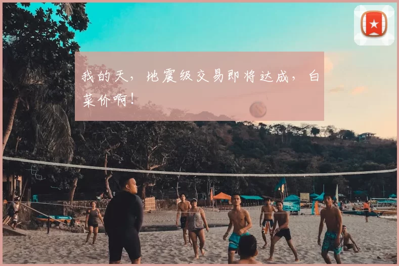我的天,地震级交易即将达成,白菜价啊!